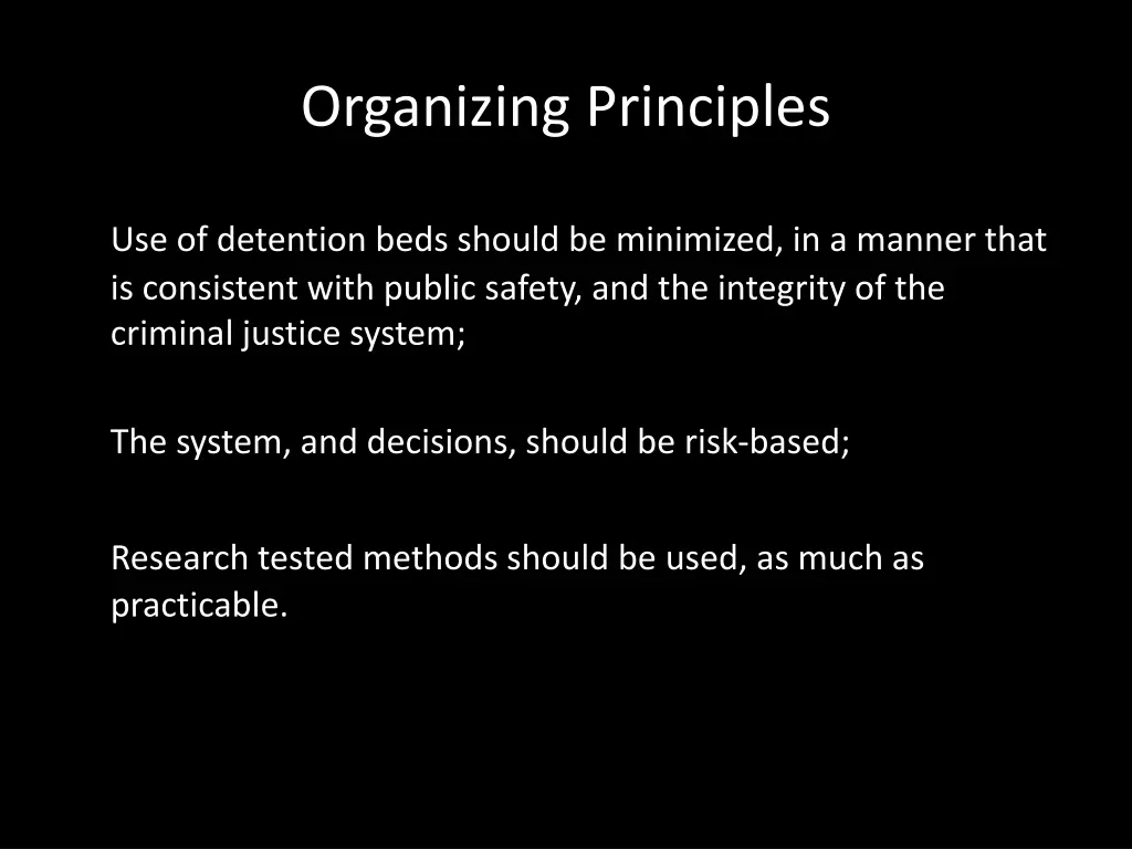 organizing principles