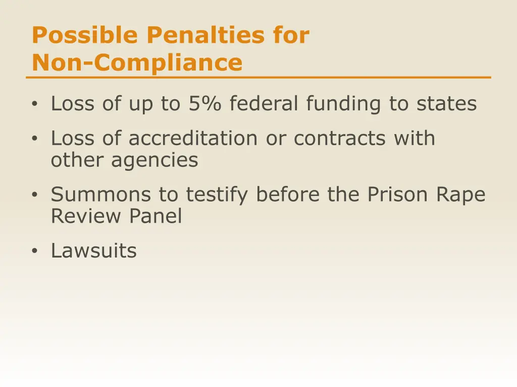 possible penalties for non compliance