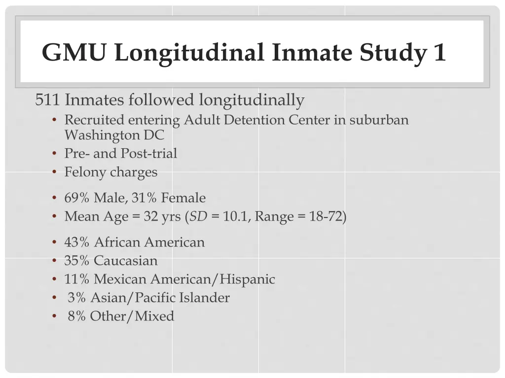 gmu longitudinal inmate study 1