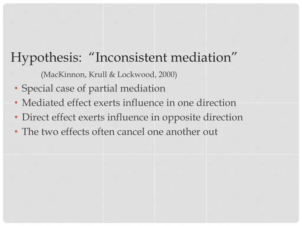 hypothesis inconsistent mediation mackinnon krull