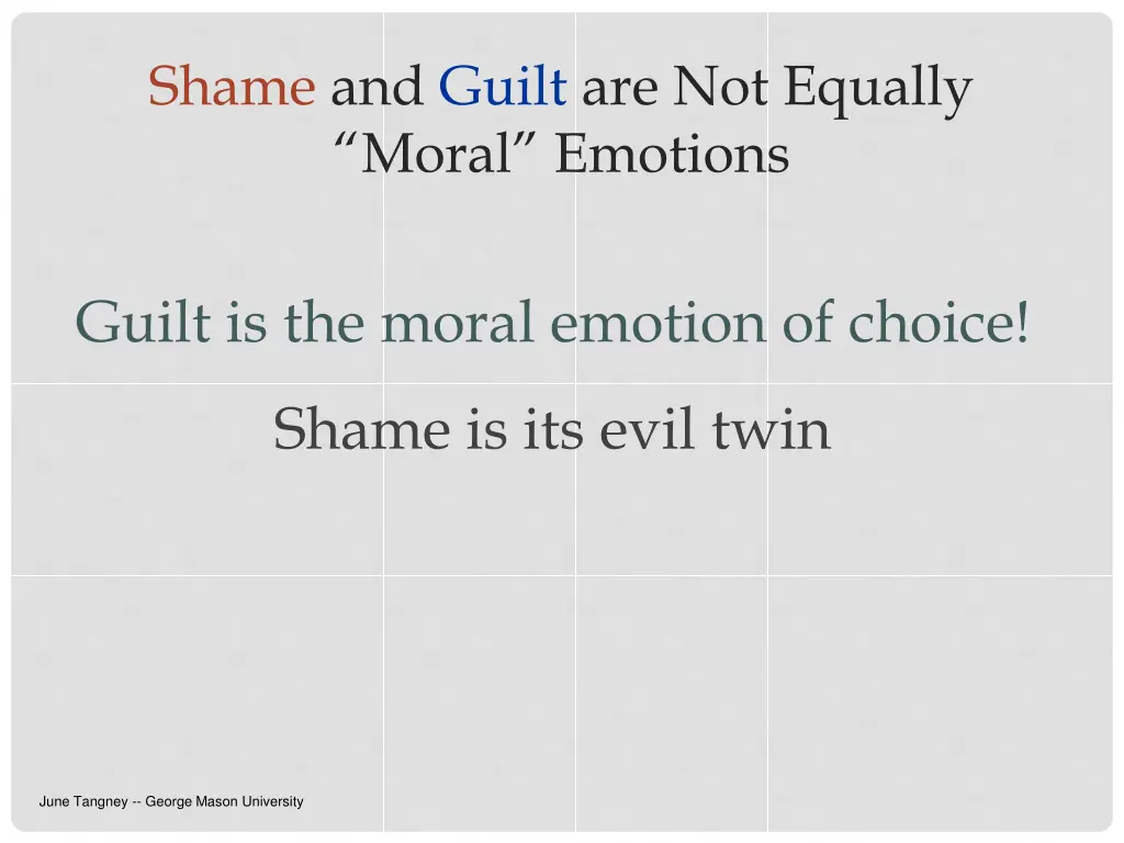 shame and guilt are not equally moral emotions 6