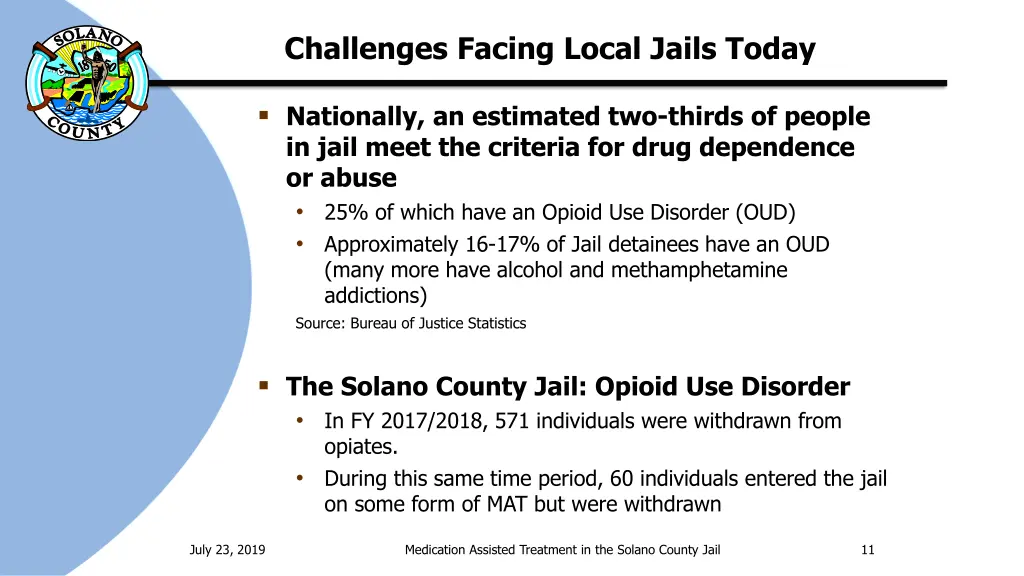 challenges facing local jails today