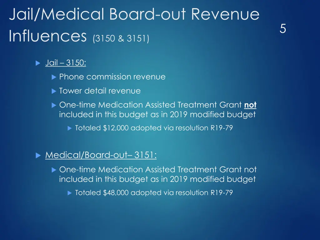 jail medical board out revenue influences 3150