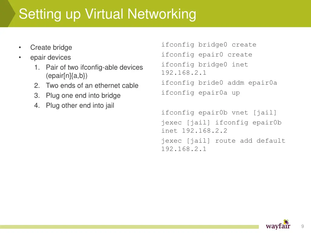 setting up virtual networking 1