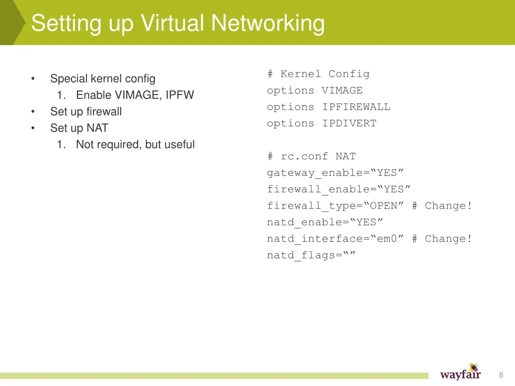 setting up virtual networking