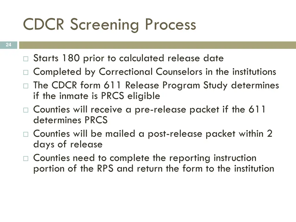 cdcr screening process