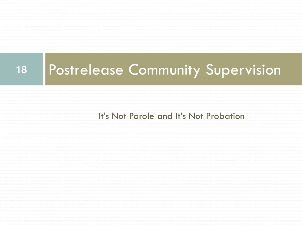 postrelease community supervision