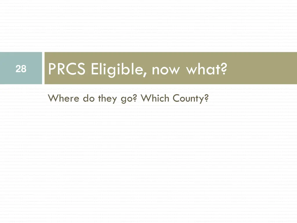 prcs eligible now what