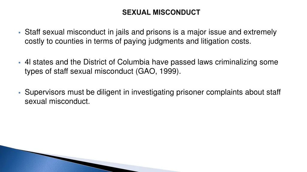 staff sexual misconduct in jails and prisons