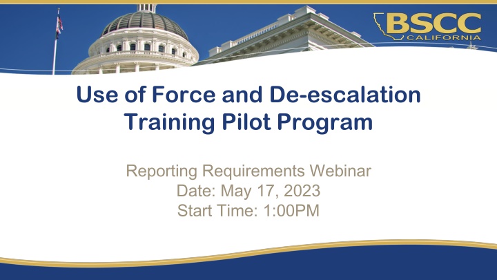 use of force and de escalation training pilot