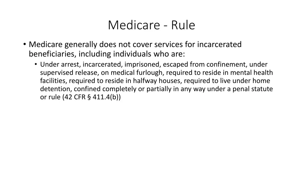 medicare rule