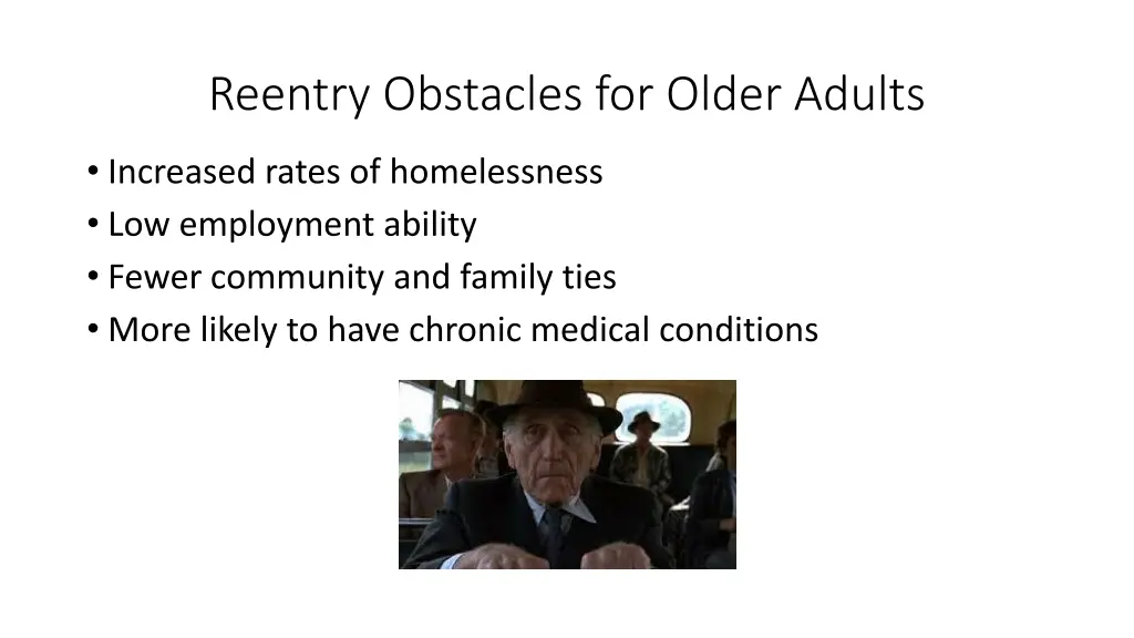 reentry obstacles for older adults