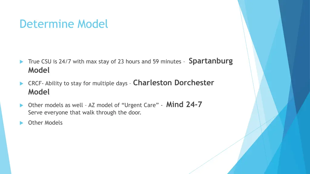 determine model