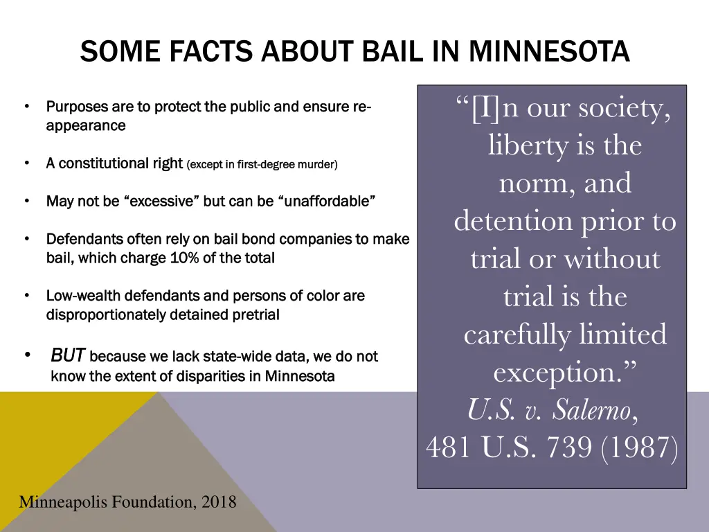 some facts about bail in minnesota