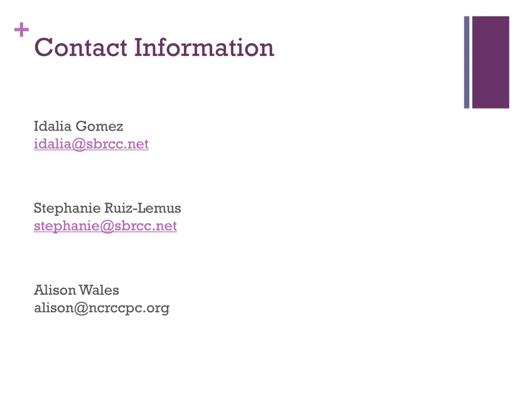 contact information