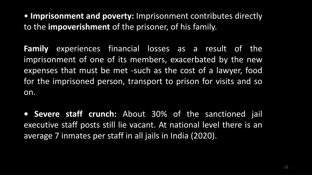 imprisonment and poverty imprisonment contributes