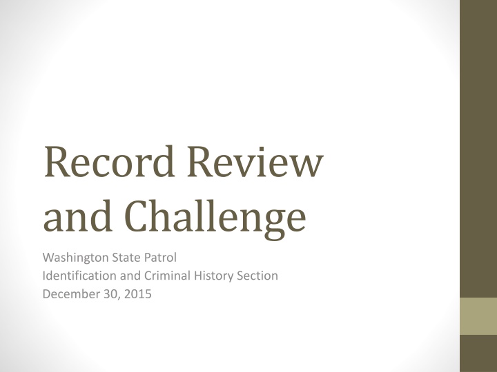 record review and challenge