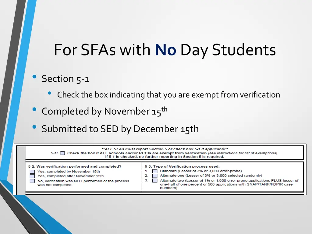 for sfas with no day students 1