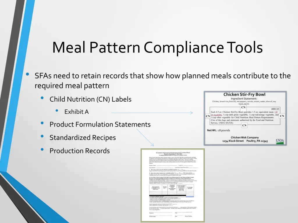 meal pattern compliance tools