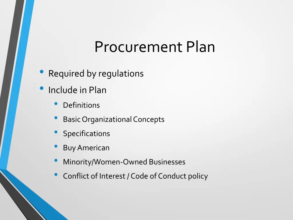 procurement plan