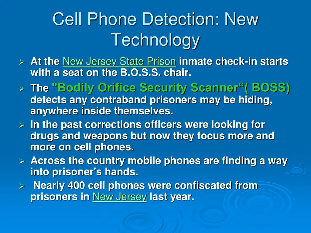 cell phone detection new technology