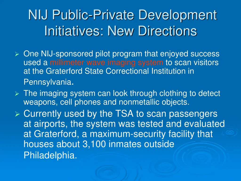 nij public private development initiatives