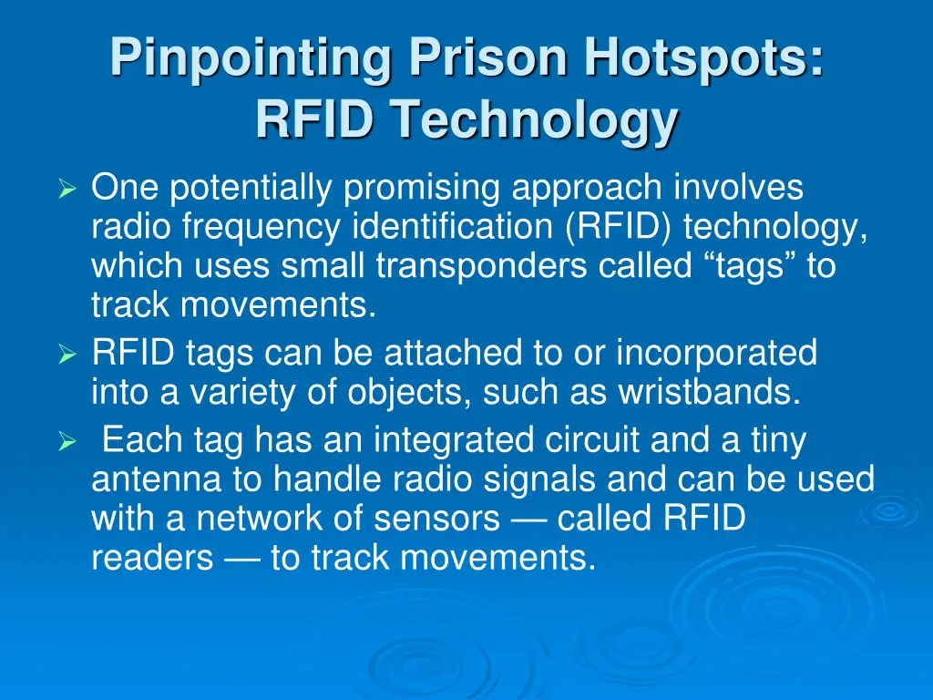 pinpointing prison hotspots rfid technology