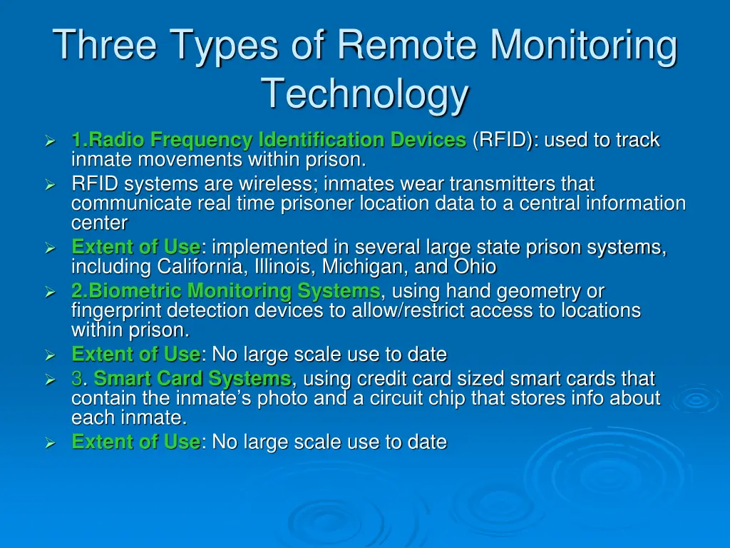 three types of remote monitoring technology