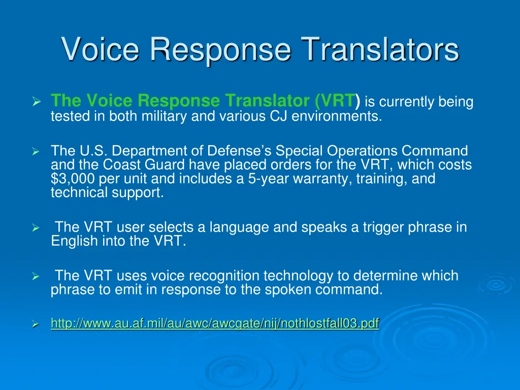 voice response translators