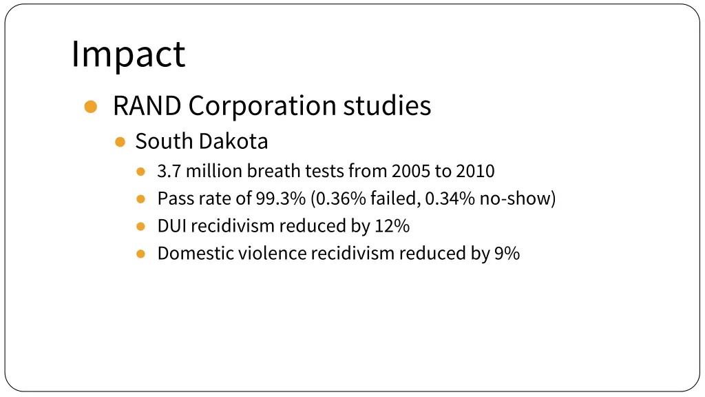 impact rand corporation studies south dakota