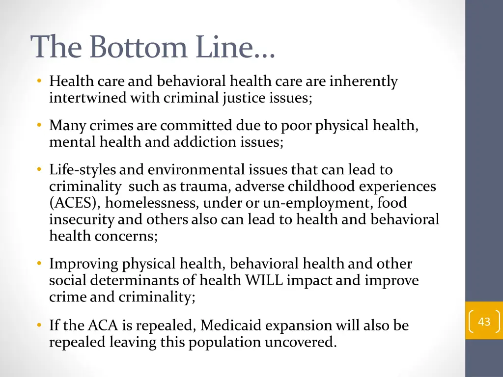 the bottom line health care and behavioral health