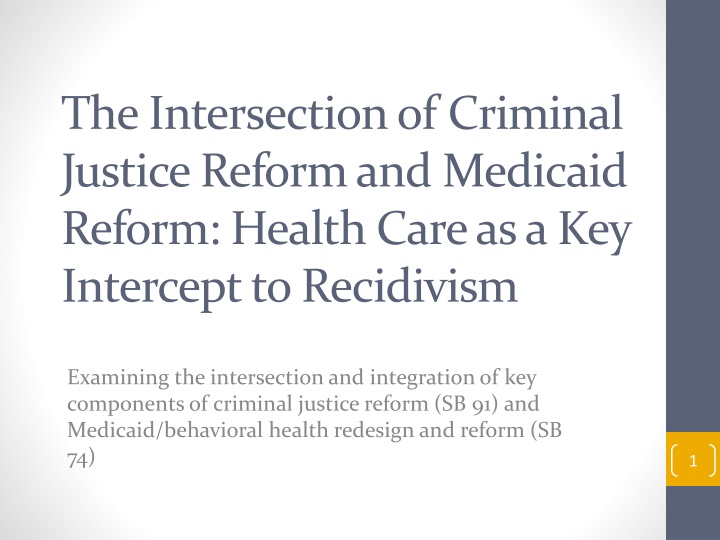 the intersection of criminal justice reform