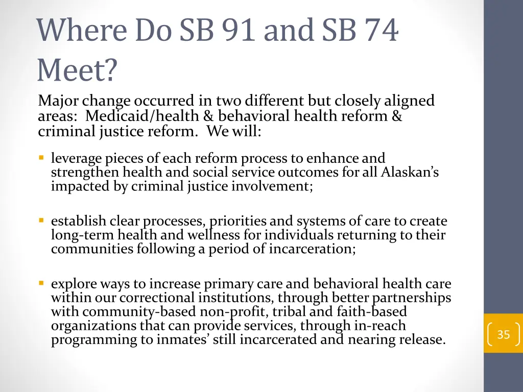 where do sb 91 and sb 74 meet major change