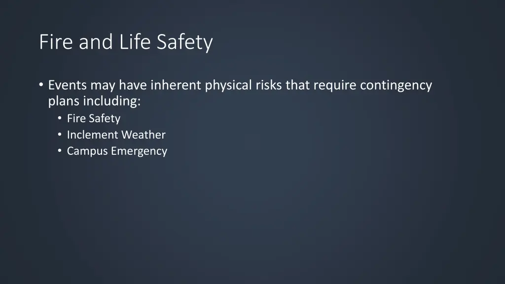 fire and life safety