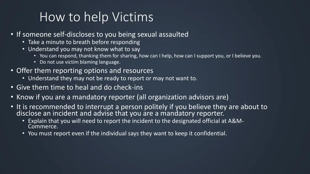 how to help victims