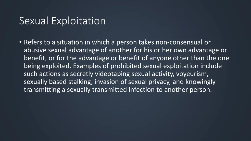 sexual exploitation