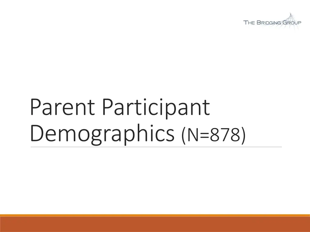 parent participant demographics n 878