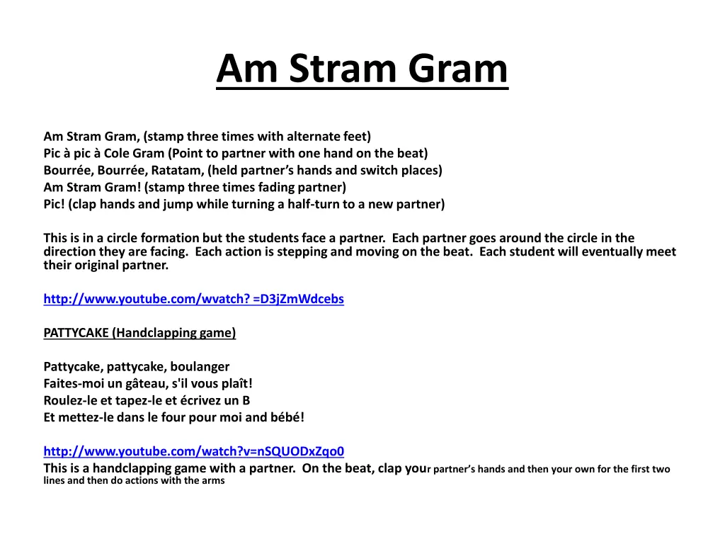 am stram gram