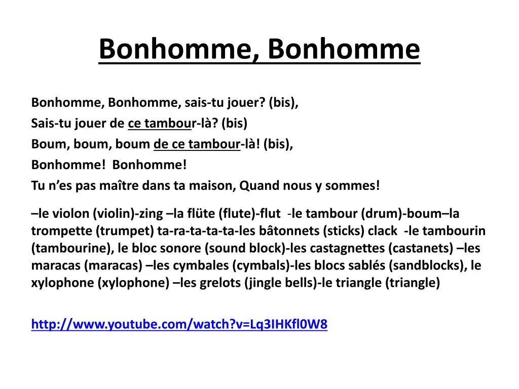 bonhomme bonhomme