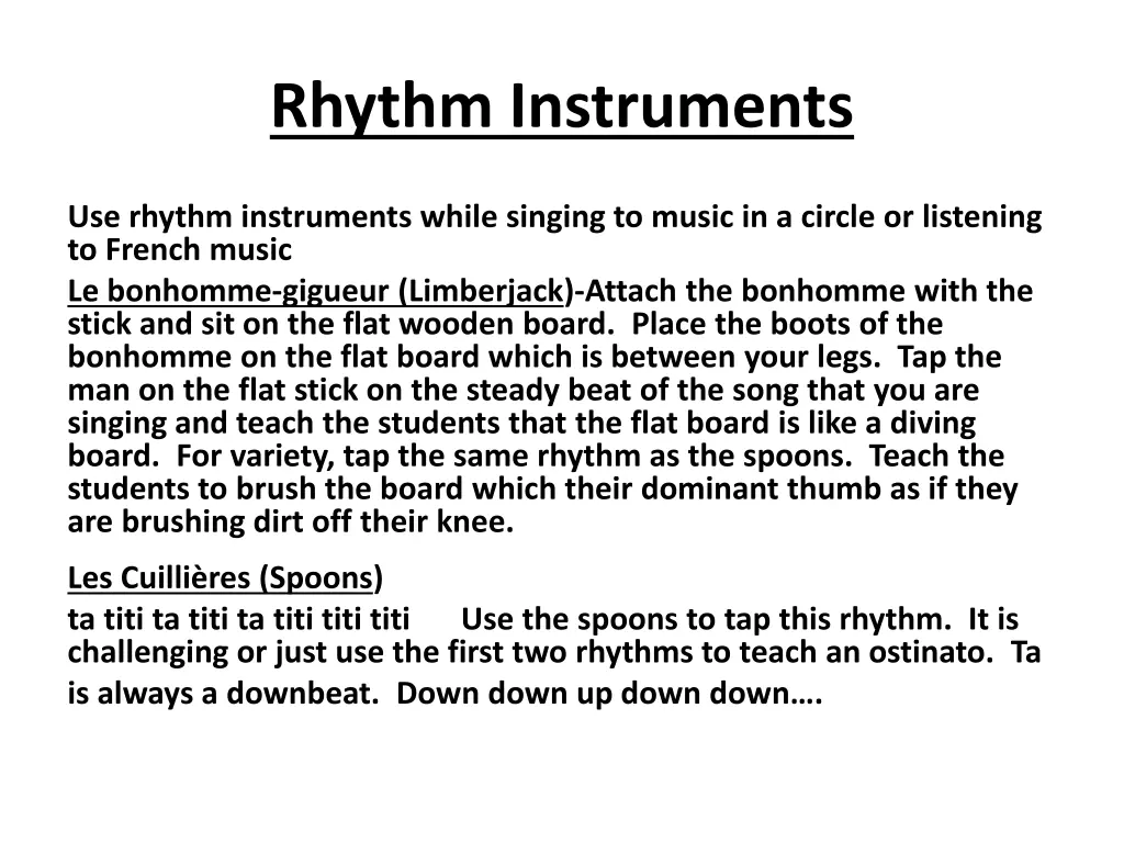 rhythm instruments