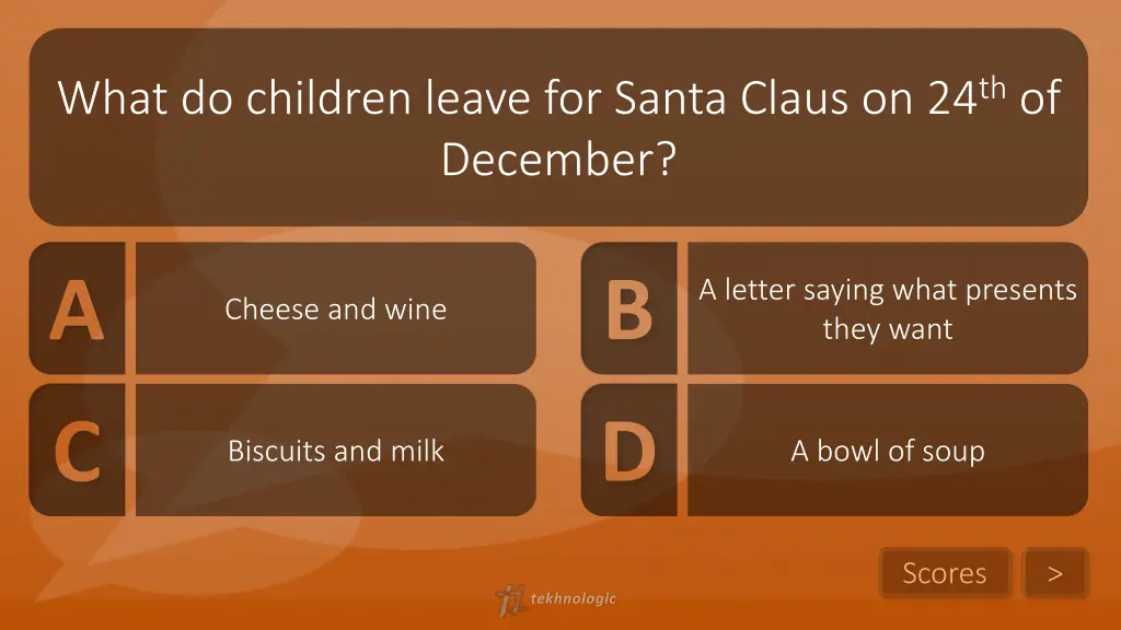 what do children leave for santa claus