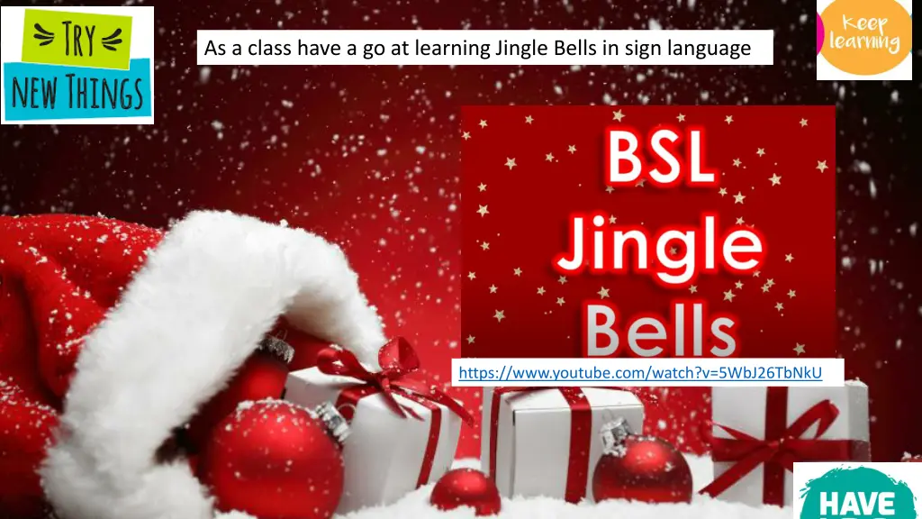 as a class have a go at learning jingle bells