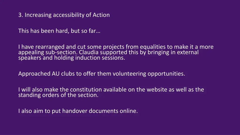 3 increasing accessibility of action