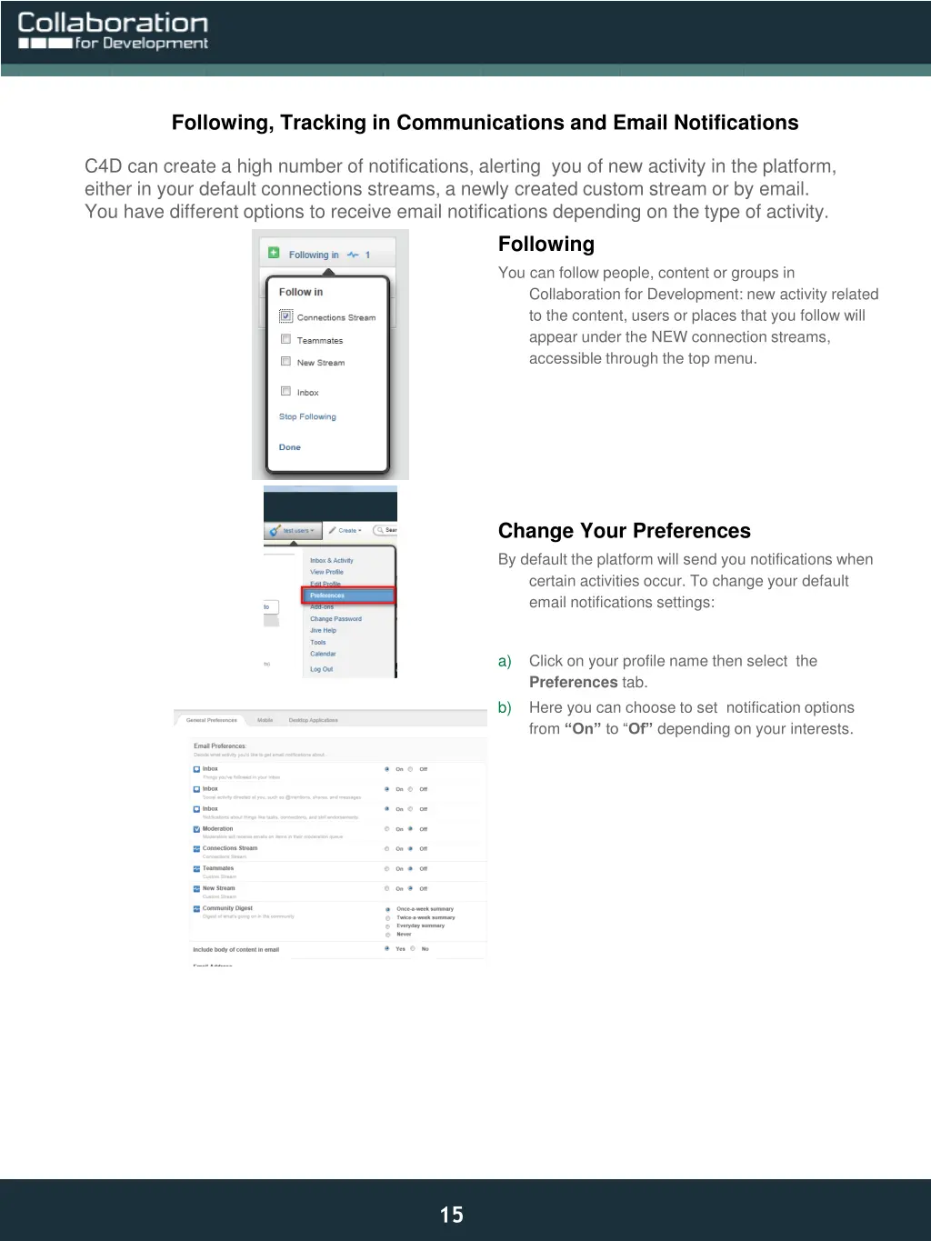 following tracking in communications and email