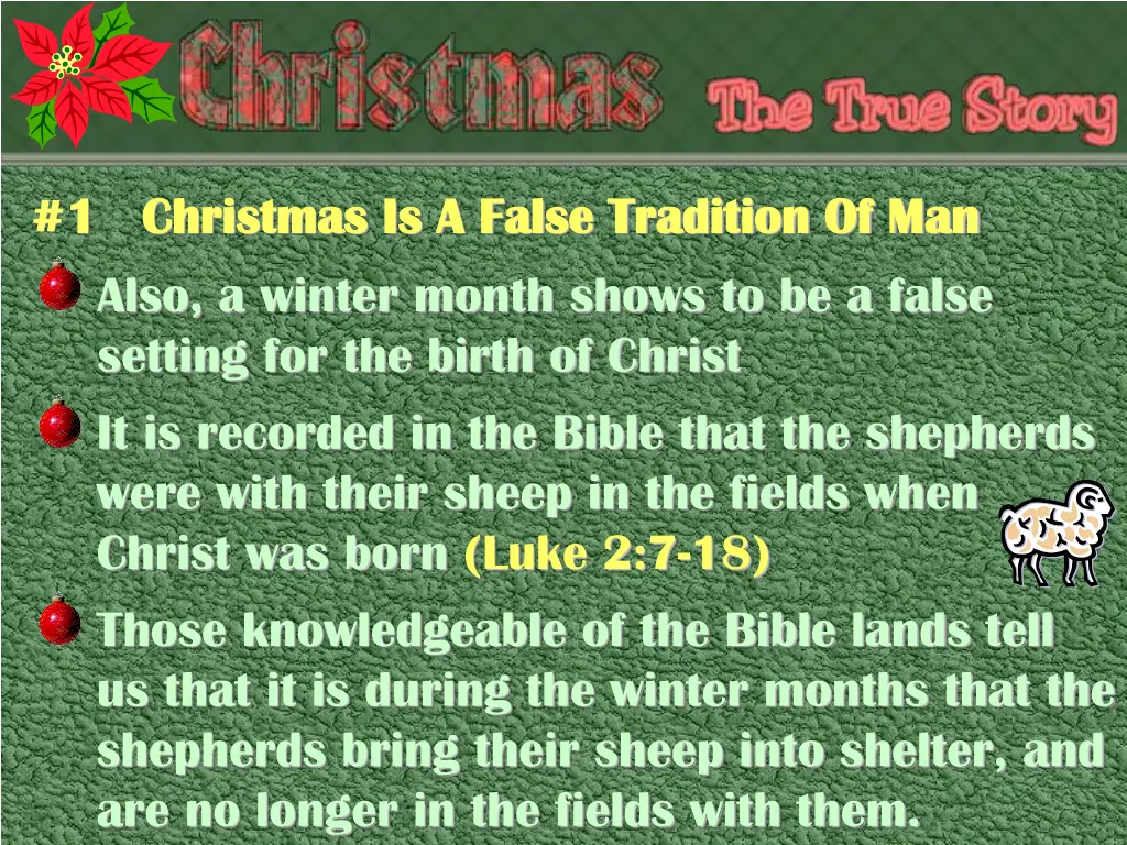 1 christmas is a false tradition 1