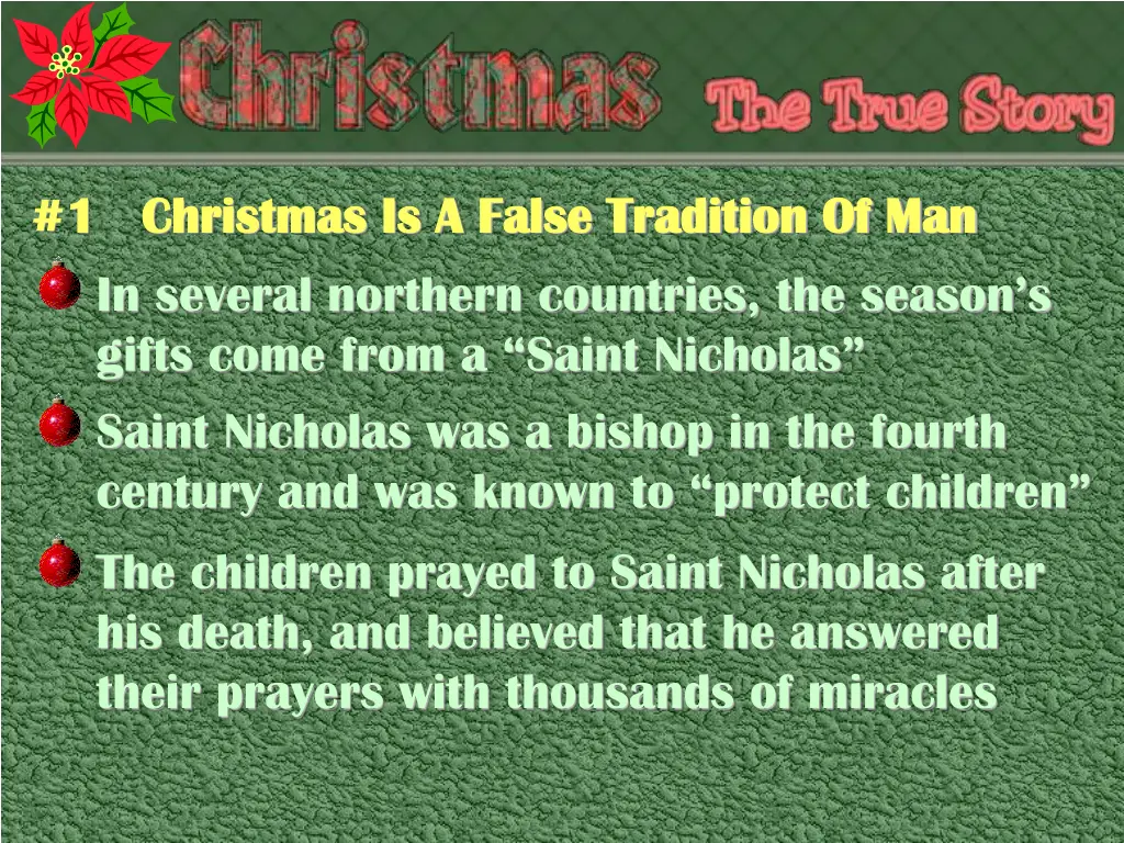 1 christmas is a false tradition 4