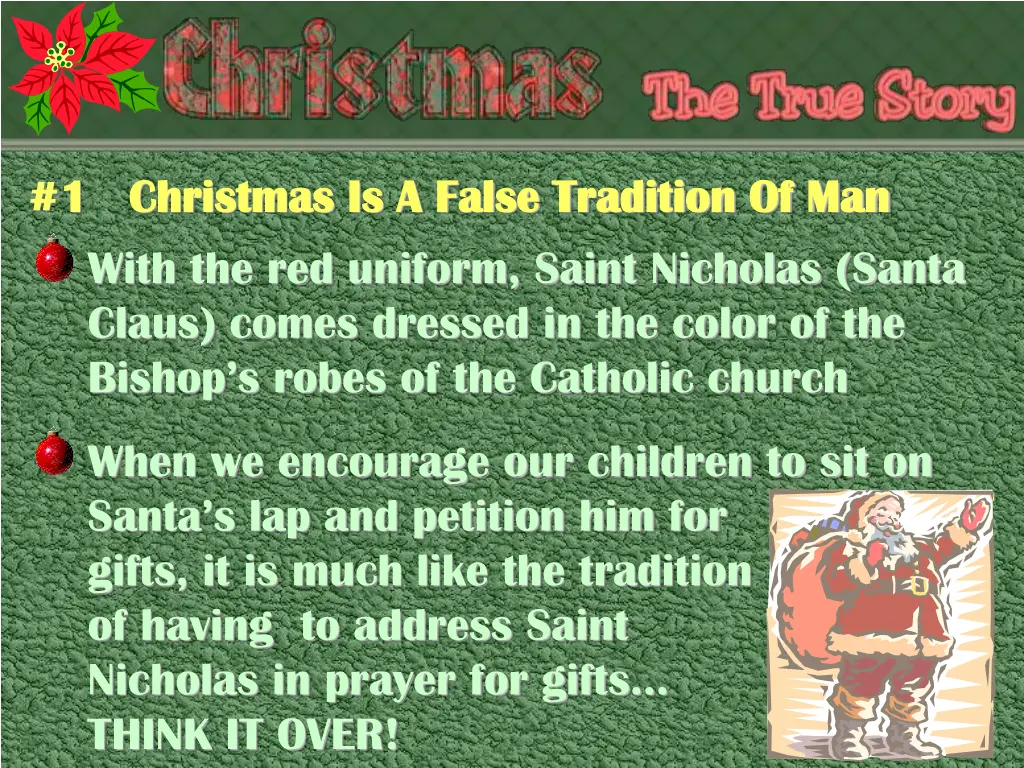 1 christmas is a false tradition 6