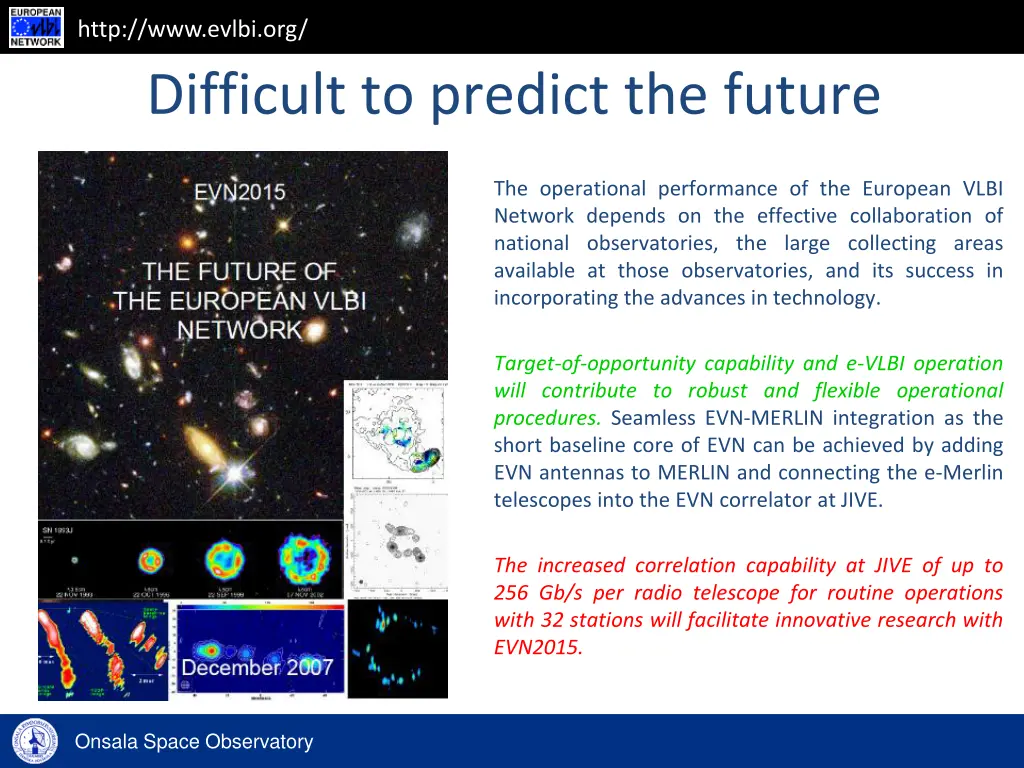 http www evlbi org difficult to predict the future