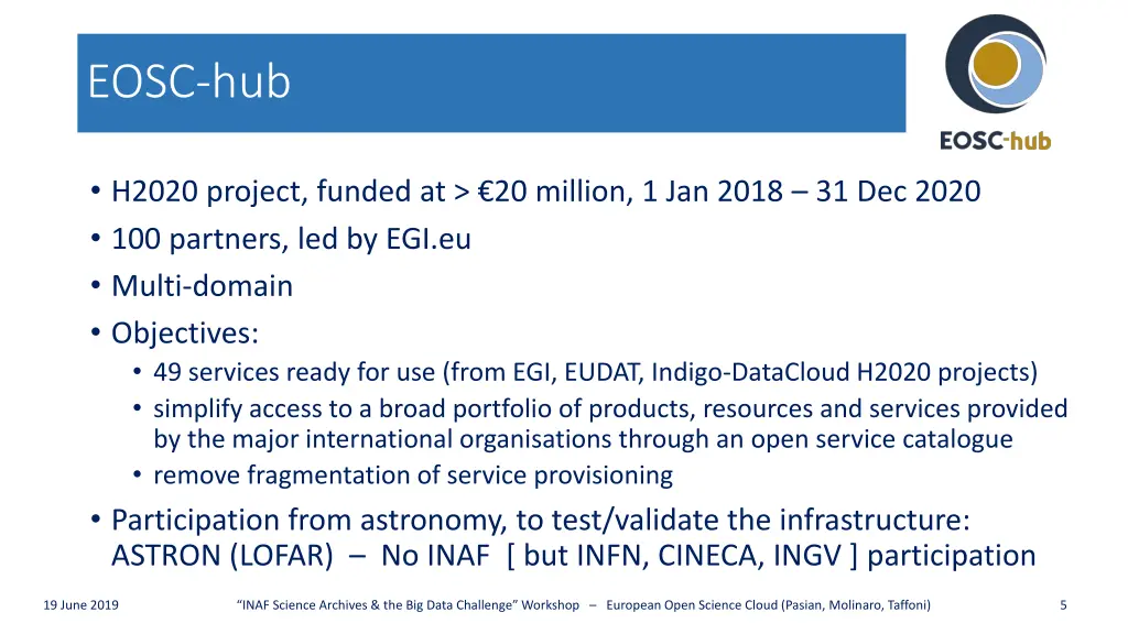 eosc hub