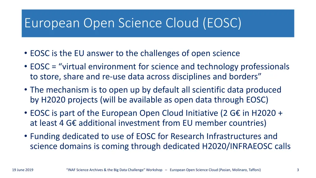 european open science cloud eosc